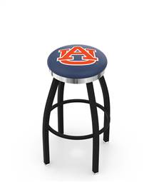  Auburn 30" Swivel Bar Stool with a Black Wrinkle and Chrome Finish  