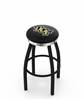  Central Florida 30" Swivel Bar Stool with a Black Wrinkle and Chrome Finish  
