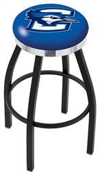  Creighton 30" Swivel Bar Stool with a Black Wrinkle and Chrome Finish  