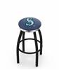  Seattle Mariners 30" Swivel Bar Stool with a Black Wrinkle and Chrome Finish  