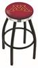  Minnesota 30" Swivel Bar Stool with a Black Wrinkle and Chrome Finish  