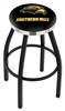  Southern Miss 30" Swivel Bar Stool with a Black Wrinkle and Chrome Finish  