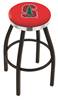  Stanford 30" Swivel Bar Stool with a Black Wrinkle and Chrome Finish  