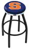  Syracuse 30" Swivel Bar Stool with a Black Wrinkle and Chrome Finish  