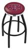  Texas A&M 30" Swivel Bar Stool with a Black Wrinkle and Chrome Finish  