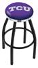  TCU 30" Swivel Bar Stool with a Black Wrinkle and Chrome Finish  