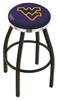  West Virginia 30" Swivel Bar Stool with a Black Wrinkle and Chrome Finish  