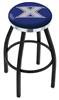  Xavier 30" Swivel Bar Stool with a Black Wrinkle and Chrome Finish  