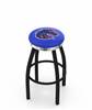  Boise State 36" Swivel Bar Stool with a Black Wrinkle and Chrome Finish  