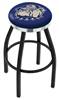  Georgetown 36" Swivel Bar Stool with a Black Wrinkle and Chrome Finish  
