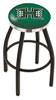  Hawaii 36" Swivel Bar Stool with a Black Wrinkle and Chrome Finish  