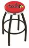  Illinois State 36" Swivel Bar Stool with a Black Wrinkle and Chrome Finish  