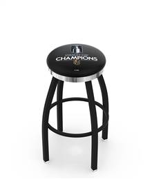 Vegas Golden Knights - 2023 Stanley Cup Champions  36" Swivel Bar Stool with a Black Wrinkle and Chrome Finish    