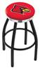  Louisville 36" Swivel Bar Stool with a Black Wrinkle and Chrome Finish  