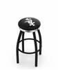  Chicago White Sox 36" Swivel Bar Stool with a Black Wrinkle and Chrome Finish  