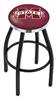  Mississippi State 36" Swivel Bar Stool with a Black Wrinkle and Chrome Finish  