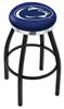  L8B2C Penn State 36" Swivel Bar Stool with a Black Wrinkle and Chrome Finish  