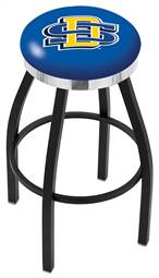  South Dakota State 36" Swivel Bar Stool with a Black Wrinkle and Chrome Finish  