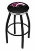  Southern Illinois 36" Swivel Bar Stool with a Black Wrinkle and Chrome Finish  