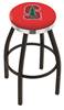  Stanford 36" Swivel Bar Stool with a Black Wrinkle and Chrome Finish  