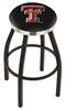  Texas Tech 36" Swivel Bar Stool with a Black Wrinkle and Chrome Finish  