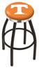  Tennessee 36" Swivel Bar Stool with a Black Wrinkle and Chrome Finish  