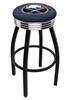 Buffalo Sabres 25" Swivel Counter Stool with a Black Wrinkle and Chrome Finish  