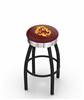  Arizona State (Sparky) 25" Swivel Counter Stool with a Black Wrinkle and Chrome Finish  