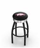  Arkansas 25" Swivel Counter Stool with a Black Wrinkle and Chrome Finish  