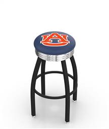  Auburn 25" Swivel Counter Stool with a Black Wrinkle and Chrome Finish  