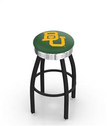  Baylor 25" Swivel Counter Stool with a Black Wrinkle and Chrome Finish  