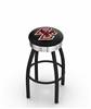 Boston College 25" Swivel Counter Stool with a Black Wrinkle and Chrome Finish  