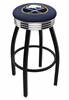  Buffalo Sabres 25" Swivel Counter Stool with a Black Wrinkle and Chrome Finish  