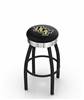  Central Florida 25" Swivel Counter Stool with a Black Wrinkle and Chrome Finish  