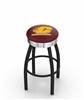  Central Michigan 25" Swivel Counter Stool with a Black Wrinkle and Chrome Finish  