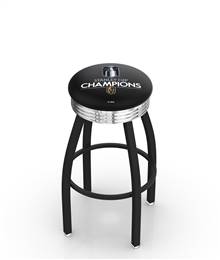 Vegas Golden Knights - 2023 Stanley Cup Champions  25" Swivel Counter Stool with a Black Wrinkle and Chrome Finish    