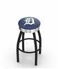  Detroit Tigers 25" Swivel Counter Stool with a Black Wrinkle and Chrome Finish  