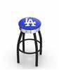  Los Angeles Dodgers 25" Swivel Counter Stool with a Black Wrinkle and Chrome Finish  