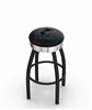  Miami Marlins 25" Swivel Counter Stool with a Black Wrinkle and Chrome Finish  