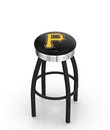  Pittsburgh Pirates 25" Swivel Counter Stool with a Black Wrinkle and Chrome Finish  