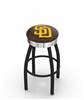  San Diego Padres 25" Swivel Counter Stool with a Black Wrinkle and Chrome Finish  