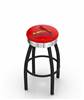  St. Louis Cardinals 25" Swivel Counter Stool with a Black Wrinkle and Chrome Finish  