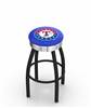  Texas Rangers 25" Swivel Counter Stool with a Black Wrinkle and Chrome Finish  