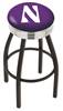  Northwestern 25" Swivel Counter Stool with a Black Wrinkle and Chrome Finish  