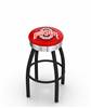  Ohio State 25" Swivel Counter Stool with a Black Wrinkle and Chrome Finish  