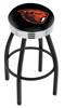  Oregon State 25" Swivel Counter Stool with a Black Wrinkle and Chrome Finish  