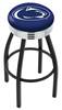  Penn State 25" Swivel Counter Stool with a Black Wrinkle and Chrome Finish  