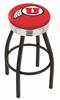  Utah 25" Swivel Counter Stool with a Black Wrinkle and Chrome Finish  