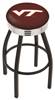  Virginia Tech 25" Swivel Counter Stool with a Black Wrinkle and Chrome Finish  