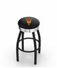  Arizona State (Pitchfork) 30" Swivel Bar Stool with a Black Wrinkle and Chrome Finish  